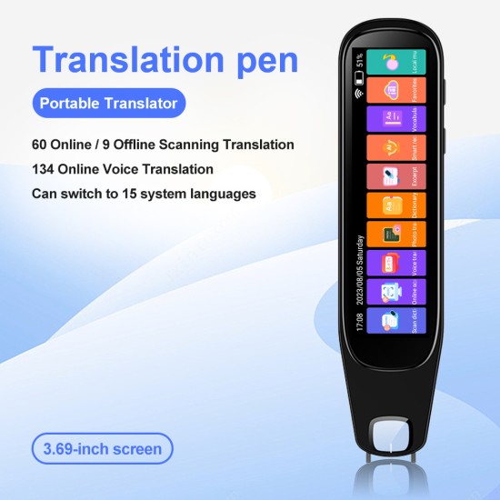 Electronics Translation Pen (1 Box), Electronics Portable Smart Pen, Digital Translation Pen Electronics for Office, School, Support 2-way Translation (requires Wifi Connection), Electronics Education Devices