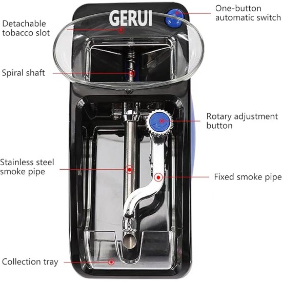 Electric Cigarette Rolling Automatic Roller Maker Mini Machine (0.8 Blue)