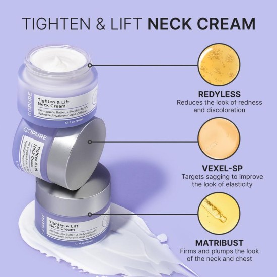 Neck Cream - Tighten & Lift Firming Neck Cream for Crepey Skin