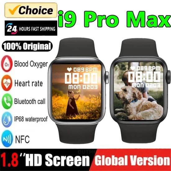 Super low price - i9 promax bluetooth talk heart rate blood pressure health monitoring watch