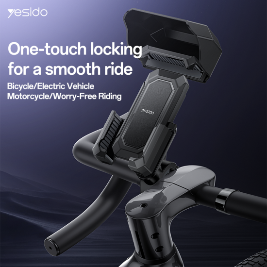 Motorcycle Phone Mount Waterproof for Bicycle Electric Scooter Accessories for Adult Bikes Handlebar Cell Phone Stand for Men Suit for 4.7" to 7.2" Smartphones