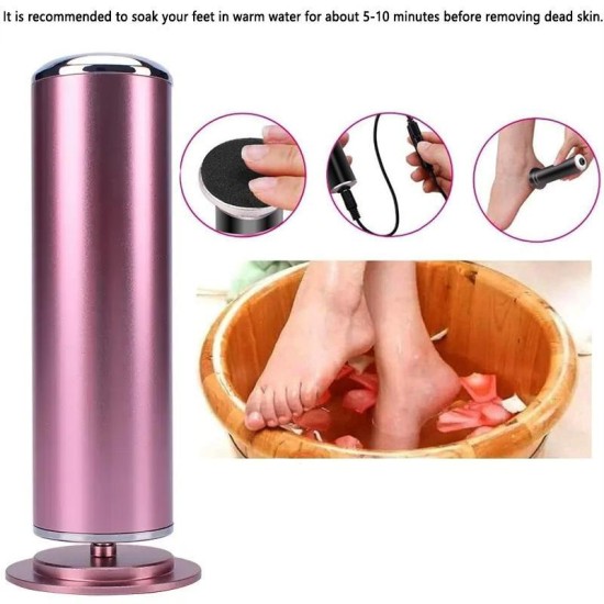 Summer Electric Foot File, Adjustable Rotatable Electronic Foot Dead Skin Remover, Callus Remover Tool for Home & Nail Salon, Pedicure Care Tool for Men Women